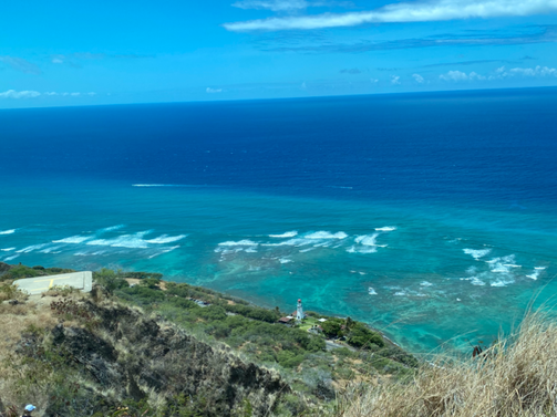 Views campers will see on their Diamond Head hike at Aloha Beach Camp Hawaii